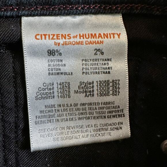 Citizens of Humanity Womens Elson Mid Rise Straight Leg Jeans Dark Blue 29 USA - Picture 11 of 14